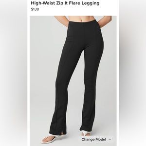 Alo Zip Flare Leggings